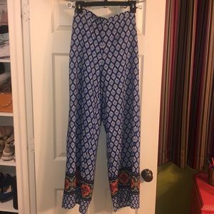Print Wide Leg Pants